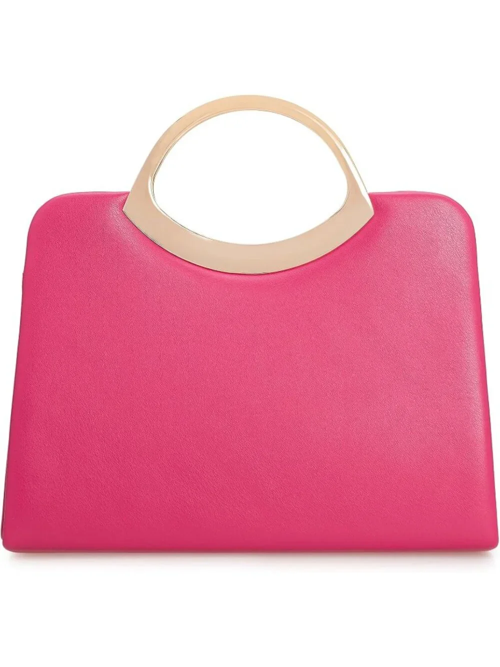 👜Women's Hot Pink Small Dressy Handbag Evening Bag Circle Handle Elegant Purse